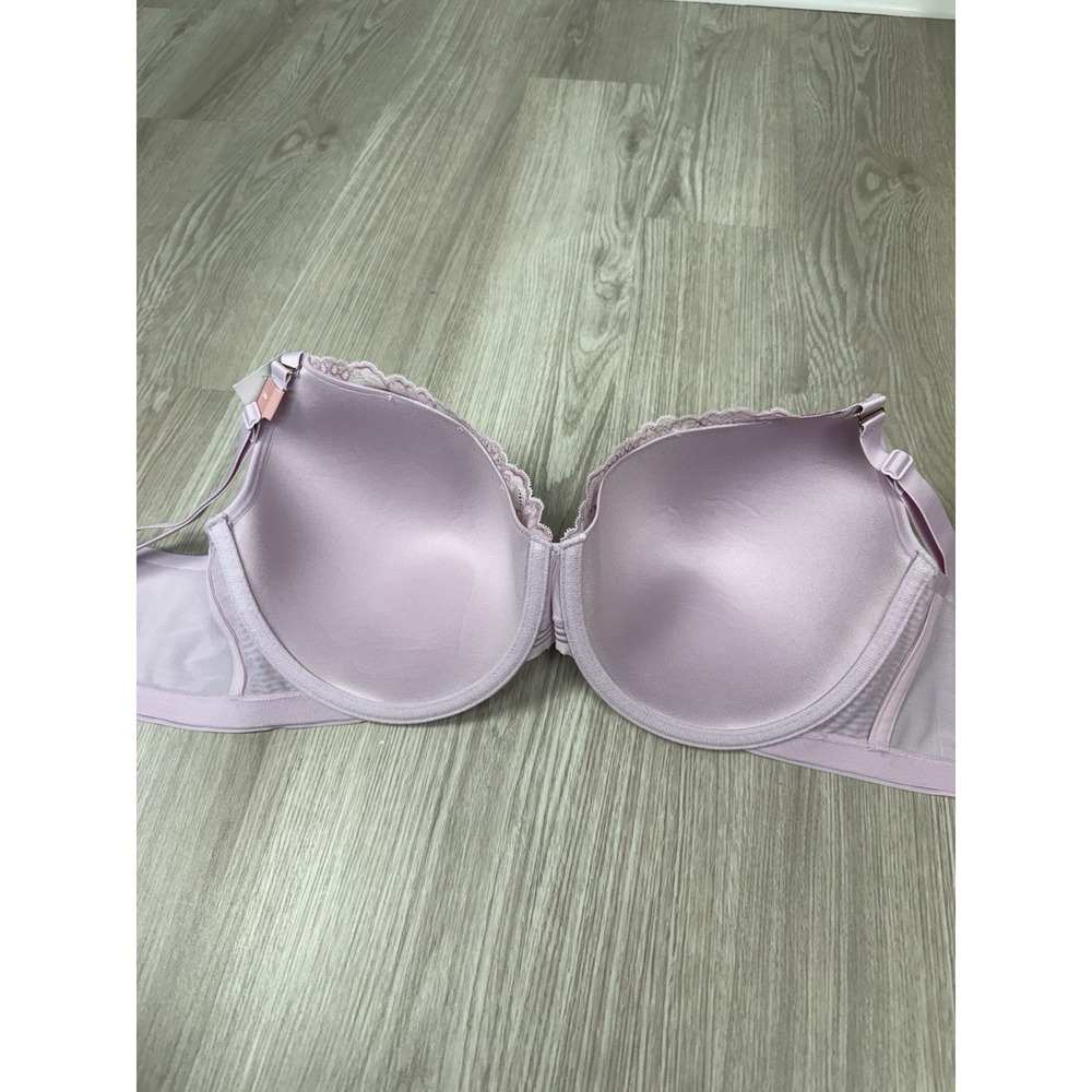 NWT Cacique Pale Pink Sexy Floral Lace Lightly Lined Demi Underwired Bra 46C - Picture 14 of 16